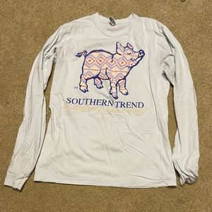 Southern Trend Light Blue Long Sleeve Shirt